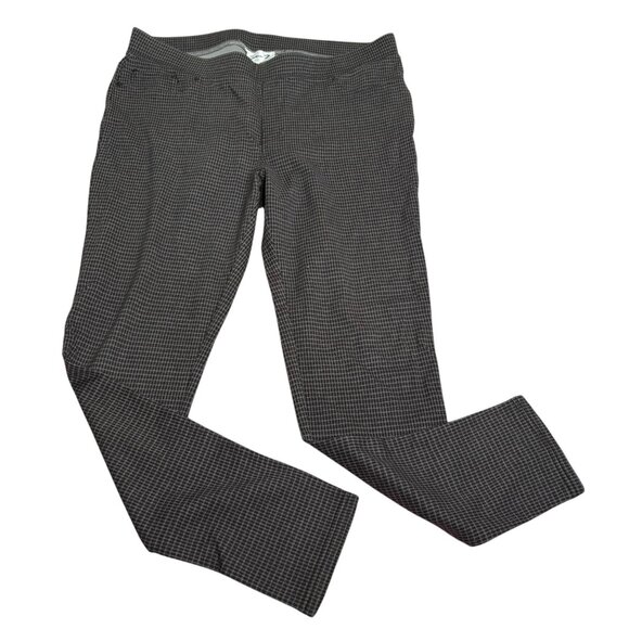 Seven7 Pull On Leggings Ponte Pant XL Gray Houndstooth Stretch Rayon Blend - Picture 1 of 6